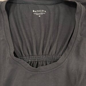 Athleta Black Gathered Back Tank